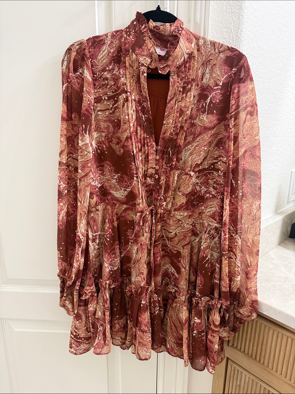 Buddy Love Long-Sleeve Tiered Mini Dress